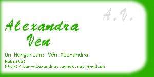 alexandra ven business card