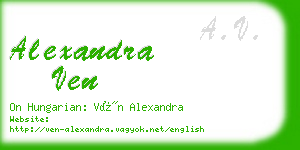 alexandra ven business card